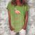 Irish Flamingo Green Saint Patrick Day 2022 Lucky St Pattys  Women's Loosen Crew Neck Short Sleeve T-Shirt Green