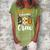 School Counselor Boo Crew Ghost Funny Halloween Matching Women's Loosen Crew Neck Short Sleeve T-Shirt Green