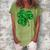 Womens St Patricks Day Shamrock Lucky Green  Women's Loosen Crew Neck Short Sleeve T-Shirt Green