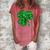Womens St Patricks Day Shamrock Lucky Green  Women's Loosen Crew Neck Short Sleeve T-Shirt Watermelon