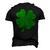 Happy Clover St Patricks Day Irish Shamrock St Pattys Day  Men's T-shirt 3D Print Graphic Crewneck Short Sleeve Back Print Black