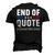 Joe End Of Quote Repeat The Line V2 Men's 3D T-shirt Back Print Black