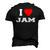 I Love Jam I Heart Jam Men's 3D T-Shirt Back Print Black