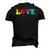 Love Puzzle Pieces Heart Autism Awareness Tie Dye Men's 3D T-Shirt Back Print Black