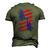 4Th Of July Usa Flag American Patriotic Statue Of Liberty Men's 3D T-Shirt Back Print Army Green