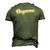 Bayonneretro Art Baseball Font Vintage Men's 3D T-Shirt Back Print Army Green