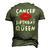 Cancer Birthday Queen Red Lips Men's 3D T-Shirt Back Print Army Green