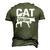 Cat Gam Gam Kitten Pet Owner Meow Men's 3D T-Shirt Back Print Army Green