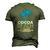 Cocoa Beach Florida Palm Tree Men's 3D T-Shirt Back Print Army Green