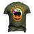 Cute Black Cat Witch Scary Pumpkin Happy Halloween Men's 3D T-shirt Back Print Army Green