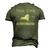 The Empire State &8211 New York Home State Men's 3D T-Shirt Back Print Army Green