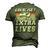 Extra Lives Funny Video Game Controller Retro Gamer Boys  V10 Men's 3D Print Graphic Crewneck Short Sleeve T-shirt Army Green