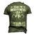 Fitness Turbo Men's 3D T-shirt Back Print Army Green