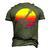 Guitar Retro Style Vintage V2 Men's 3D T-shirt Back Print Army Green