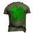 Happy Clover St Patricks Day Irish Shamrock St Pattys Day  Men's T-shirt 3D Print Graphic Crewneck Short Sleeve Back Print Army Green