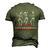Heart Disease Awareness Dancing Skeleton Happy Halloween Men's 3D T-shirt Back Print Army Green
