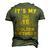 Its My Golden Birthday 18Th Birthday Men's 3D T-shirt Back Print Army Green