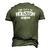 Jcombs Houston Texas Lone Star State Men's 3D T-Shirt Back Print Army Green