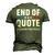 Joe End Of Quote Repeat The Line V2 Men's 3D T-shirt Back Print Army Green