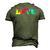 Love Puzzle Pieces Heart Autism Awareness Tie Dye Men's 3D T-Shirt Back Print Army Green