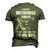 Motocross Wife Men's 3D T-shirt Back Print Army Green