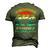 Theodore Roosevelt National Park North Dakota Buffalo Retro Men's 3D T-shirt Back Print Army Green