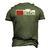I Plead The Second 2Nd Amendment Republican Gun Rights Men's 3D T-Shirt Back Print Army Green