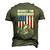 Respect Brotherhood Men's 3D T-shirt Back Print Army Green
