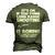 Smart Persons Sport Front Men's 3D T-shirt Back Print Army Green