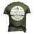 Yosemite National Park Distressed Minimalist Men's 3D T-shirt Back Print Army Green