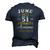 51 Years Awesome Vintage June 1972 51St Birthday Men's 3D T-Shirt Back Print Navy Blue