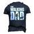 Best For Fathers Day 2022 The Walking Dad Men's 3D T-Shirt Back Print Navy Blue