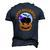 Cute Black Cat Witch Scary Pumpkin Happy Halloween Men's 3D T-shirt Back Print Navy Blue