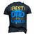 Mens Best Dad In The World For A Dad   Men's 3D Print Graphic Crewneck Short Sleeve T-shirt Navy Blue