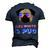 Red White And Pug Usa Dog 4Th July Men's 3D T-shirt Back Print Navy Blue