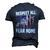 Respect All Fear Men's 3D T-shirt Back Print Navy Blue