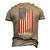 4Th Of July Independence Day Us American Flag Patriotic Men's 3D T-shirt Back Print Khaki