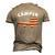 American Camper US Flag Patriotic Camping Men's 3D T-Shirt Back Print Khaki