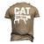 Cat Gam Gam Kitten Pet Owner Meow Men's 3D T-Shirt Back Print Khaki