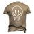 Cool Melting Smiling Face Emojicon Melting Smile Men's 3D T-Shirt Back Print Khaki