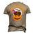 Cute Black Cat Witch Scary Pumpkin Happy Halloween Men's 3D T-shirt Back Print Khaki