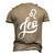 Leo Zodiac Birthday July August Men's 3D T-shirt Back Print Khaki