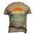 Theodore Roosevelt National Park North Dakota Buffalo Retro Men's 3D T-shirt Back Print Khaki