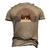 Stoned Black Cat Smoking And Peeking Sideways With Cannabis Men's 3D T-shirt Back Print Khaki