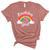 5 Years Old Birthday Girl Rainbow For Girls 5Th Birthday  Women's Short Sleeve T-shirt Unisex Crewneck Soft Tee Heather Mauve
