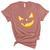 Kids Trick Or Treat Scary Lit Pumpkin Face Halloween Kids Unisex Crewneck Soft Tee Heather Mauve