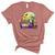 Truck With Cute Gnomes And Pumpkins In Halloween Unisex Crewneck Soft Tee Heather Mauve