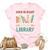 Funny Book Lover When In Doubt Go To The Library  Unisex Crewneck Soft Tee Light Pink