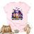 Gnomes Witch Truck Granny Funny Halloween Costume Unisex Crewneck Soft Tee Light Pink