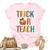 Leopard Trick Or Teach Pumpkin Teacher Halloween Costume Unisex Crewneck Soft Tee Light Pink